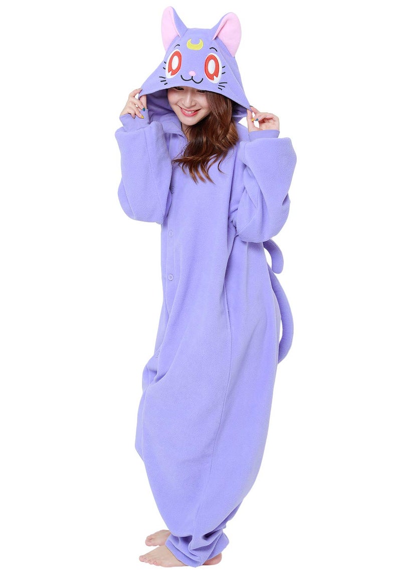 SAZAC Kigurumi - Sailor Moon - Luna - Onesie Jumpsuit Halloween Costume - Image 1